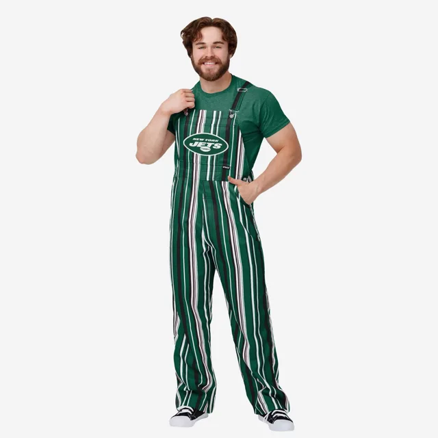 New York Jets Salopette à bretelles Hyper Stripe pour hommes