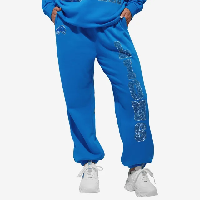 Detroit Lions Pantalon de survêtement avec gros mot en strass pour femme