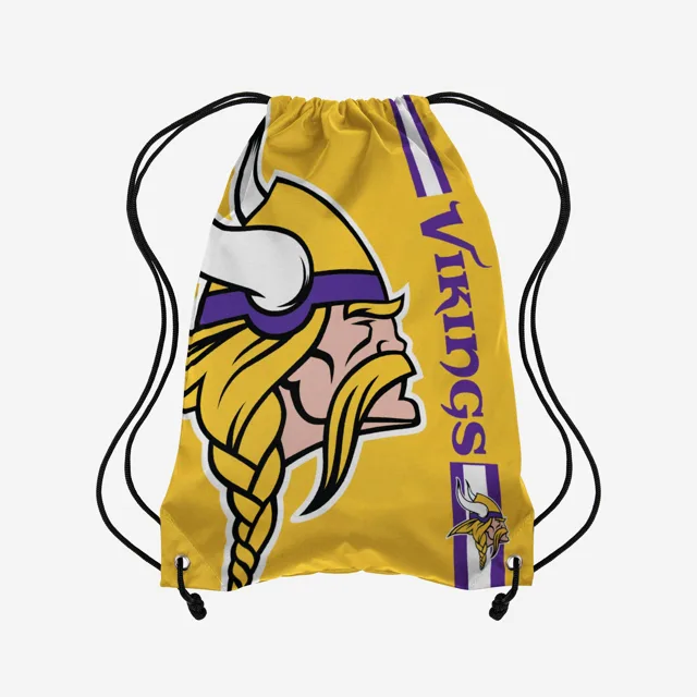 Minnesota Vikings Sac à dos à cordon de serrage avec grand logo de couleur alternative jaune