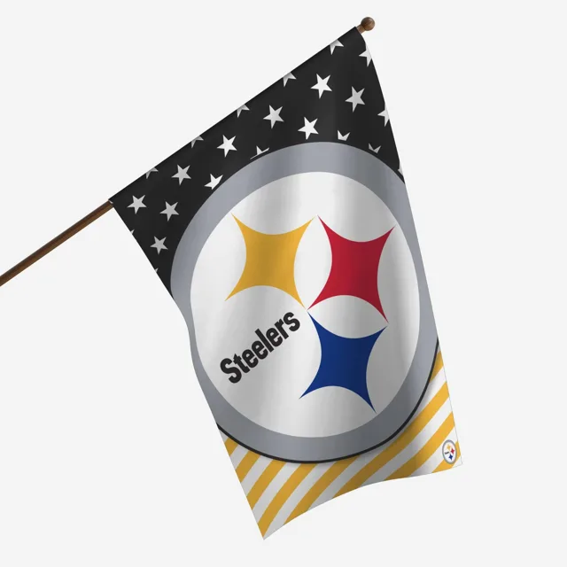 Pittsburgh Steelers Grand Logo Drapeau Vertical Americana