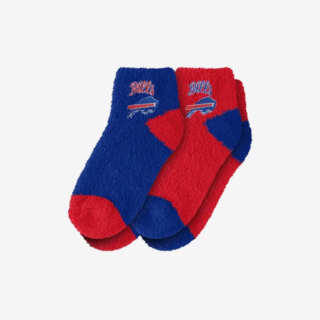 Buffalo Bills Lot de 2 socquettes floues avec logo script pour femme