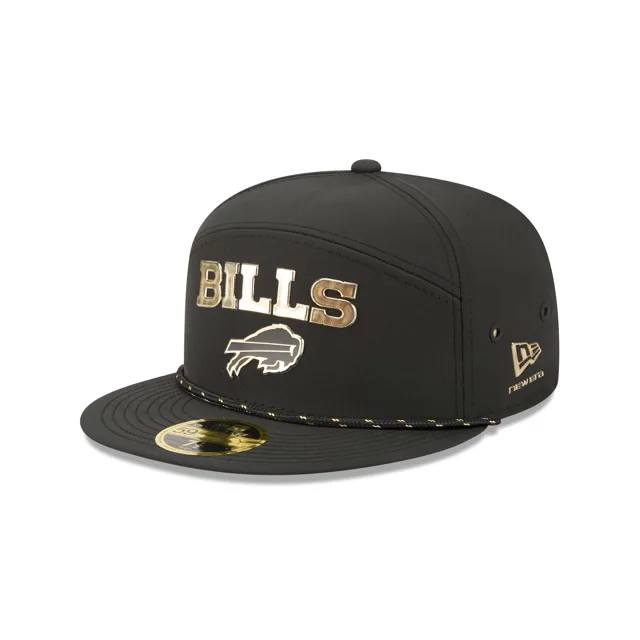 Buffalo Bills Panneau fendu en corde avec logo doré 59FIFTY Chapeau ajusté