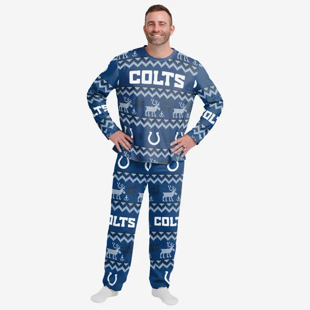 Indianapolis Colts Pyjama de vacances en famille à motif laid pour hommes