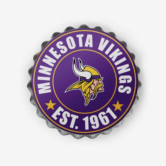 Panneau mural Minnesota Vikings pour bouchon de bouteille