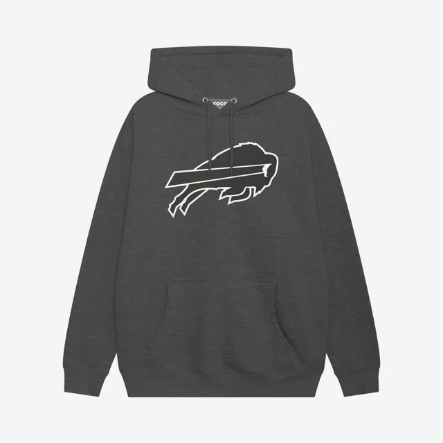 Buffalo Bills Sweat à capuche avec logo principal noir et blanc