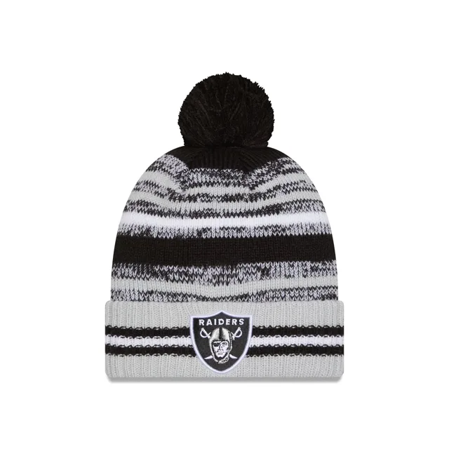 Las Vegas Raiders Bonnet tricoté à pompons