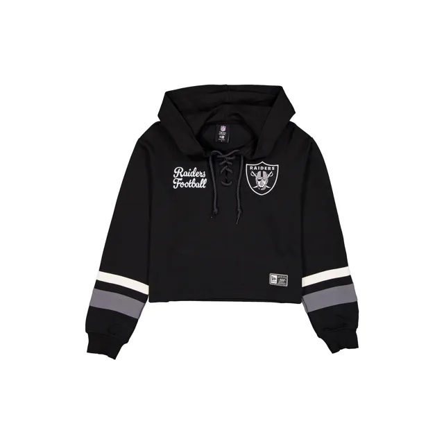 Las Vegas Raiders Sweat à capuche court à nouer pour femme