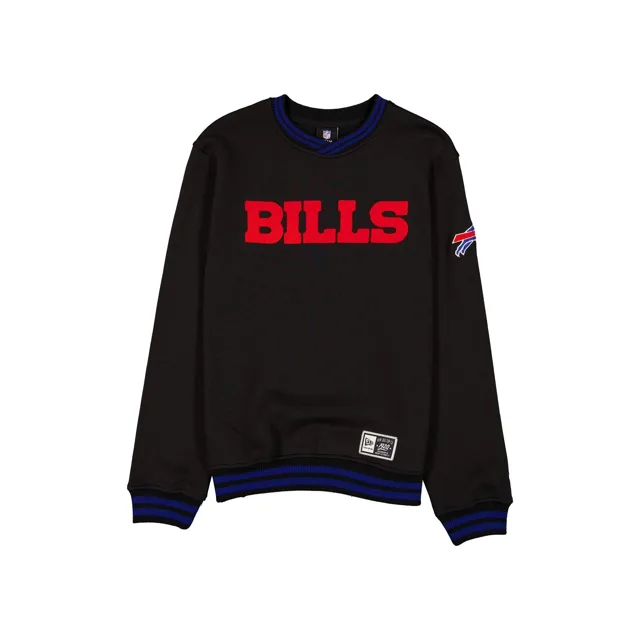 Buffalo Bills Throwback Boucle Noir Crewneck