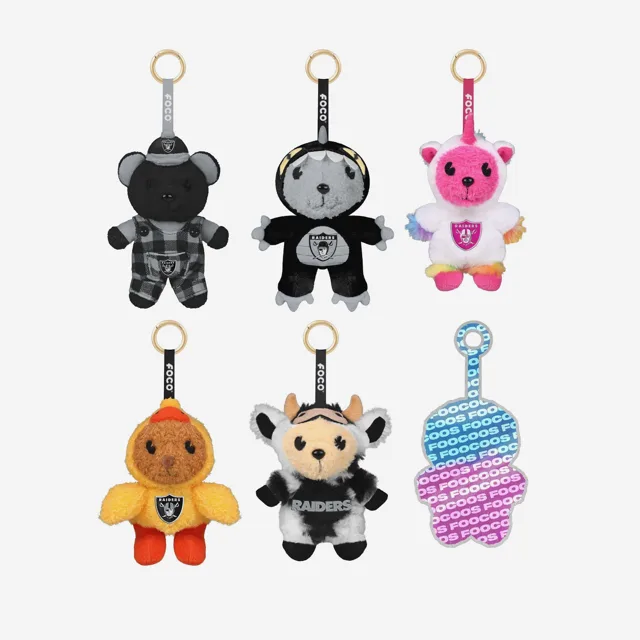 Las Vegas Raiders FOOCOOS Peluche Sac Charm Porte-clés Blind Box Série 1
