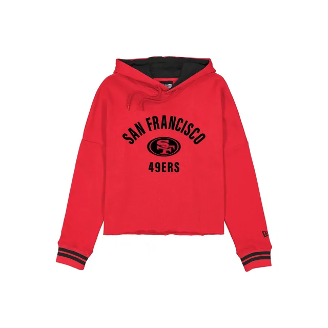 San Francisco 49ers Sweat à capuche court collégial pour femmes