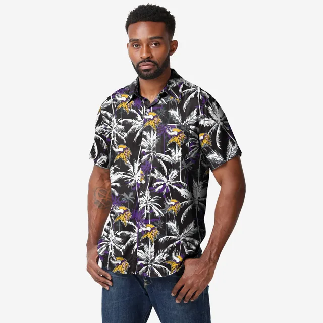Minnesota Vikings Chemise boutonnée à fleurs noire